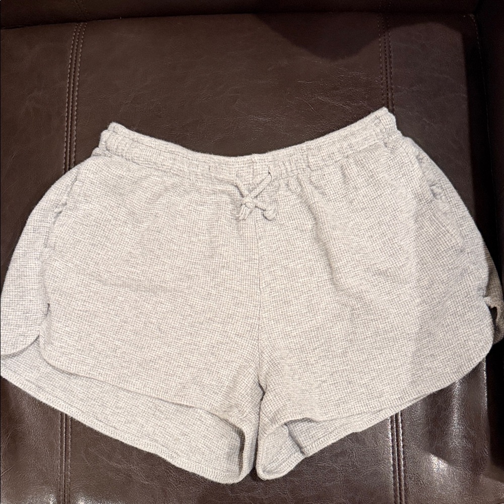 Brandy Melville Light Gray summer thermal shorts